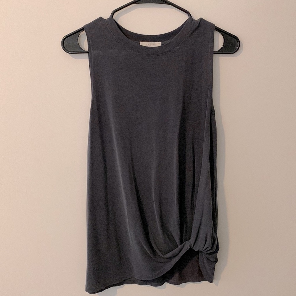 LOFT Tie Front Tank Top